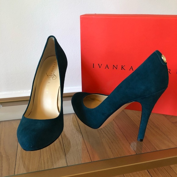 Ivanka Trump “Pinkish” pumps - Green Suede - 7 - Picture 2 of 8